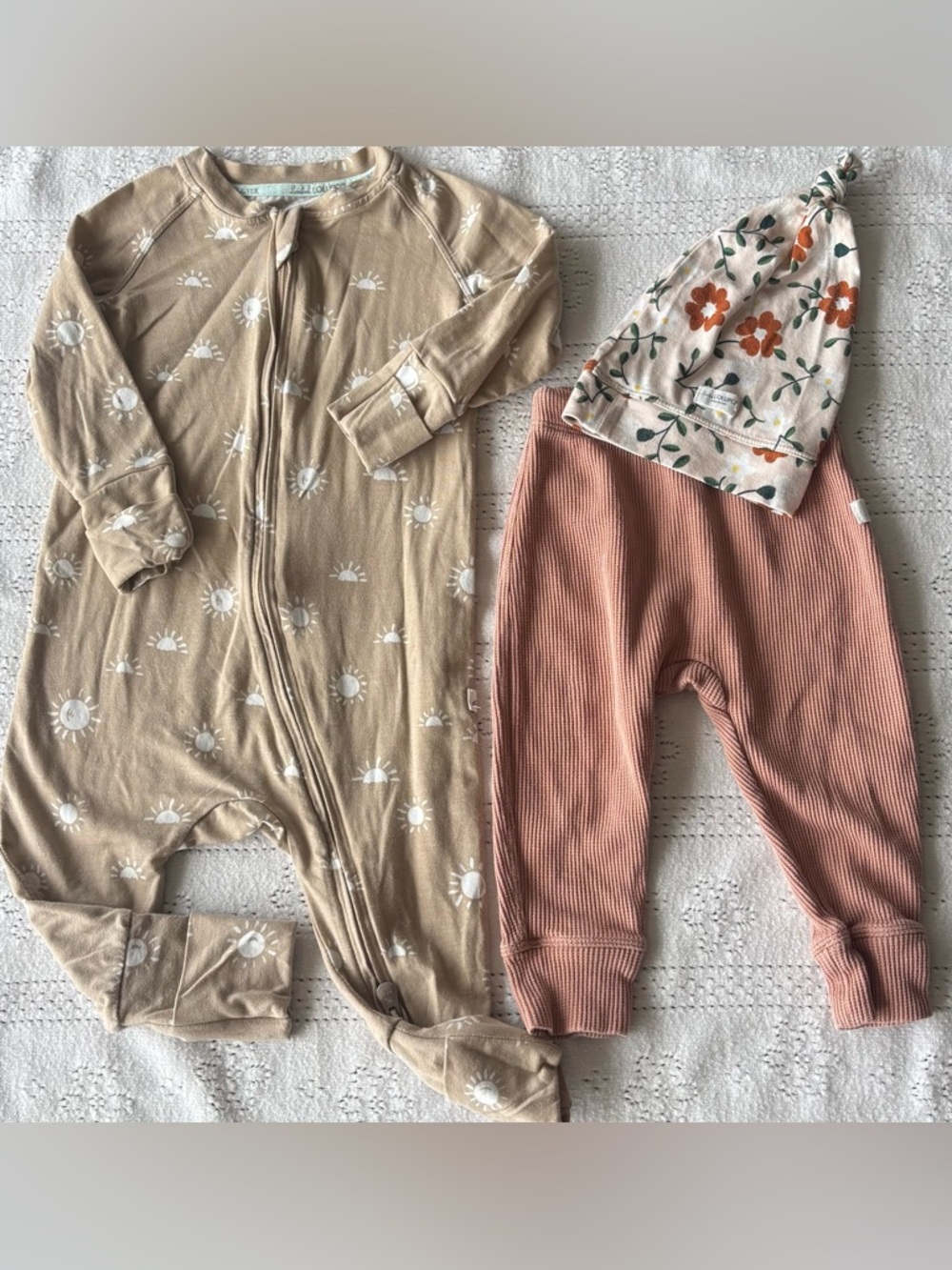 Baby Girl Bundle 6–12M | Waffle Knit + Floral Set | LOULOU LOLLIPOP
